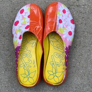 Tabarca by Pepa Slip On Clogs Floral Orange Size 7